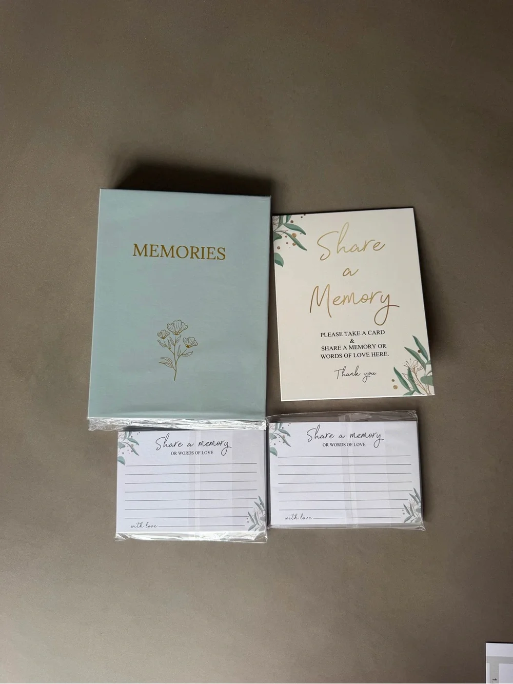 Share a Memory Guest Book & Memory Cards - unopened